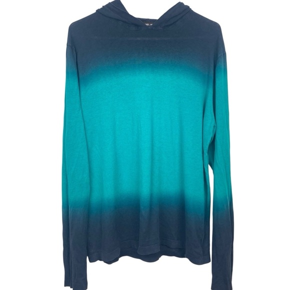 MICHAEL KORS Linen/Cotton Blend Ombré Lightweight Hoodie/Hooded Sweatshirt - XL - Picture 2 of 10